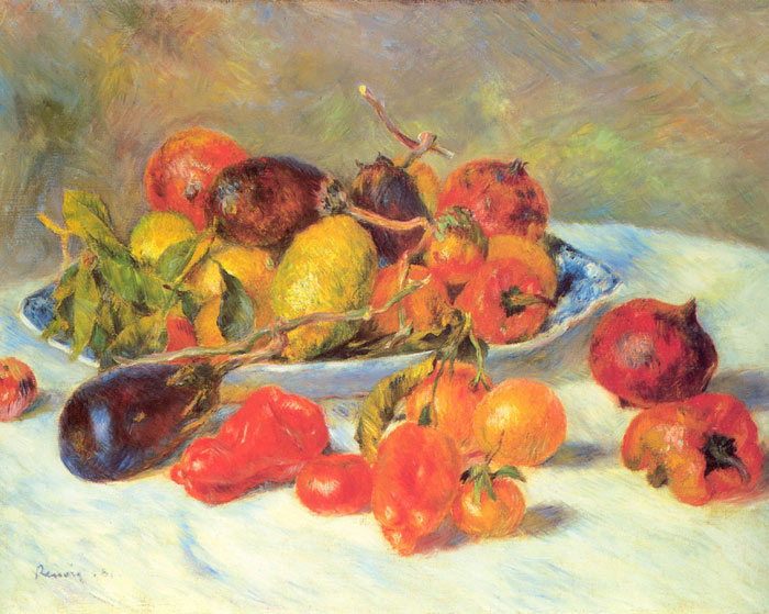 Pierre Auguste Renoir Oil Painting Reproductions- Fruits from the Midi