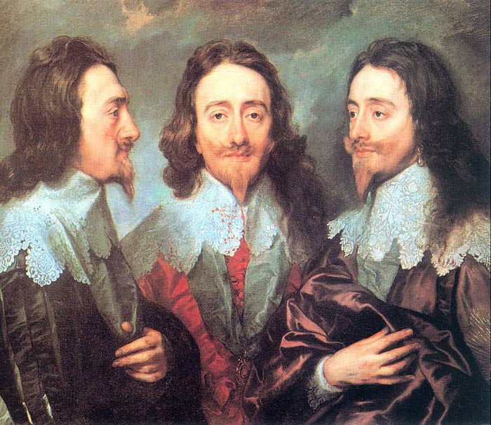 Antony van Dyck Oil Painting Reproductions - Charles I in Three Positions