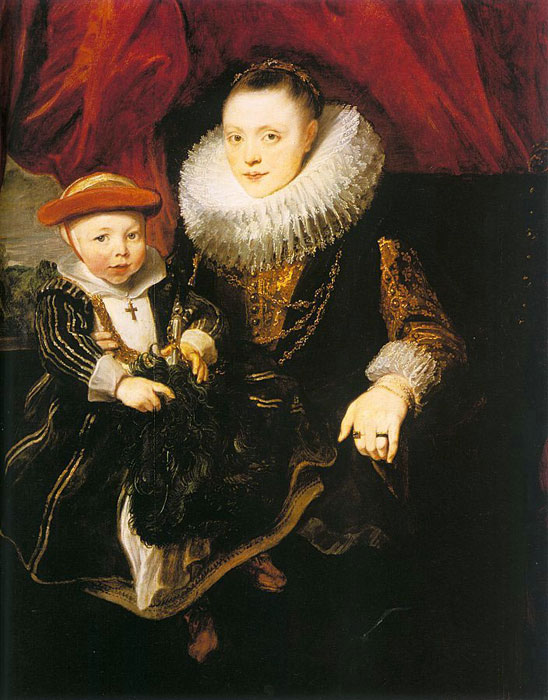 Antony van Dyck Oil Painting Reproductions - Young Woman with a Child