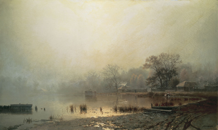 Oil Painting Reproduction of Kamenev - Mist.Moscow Morning Autumn
