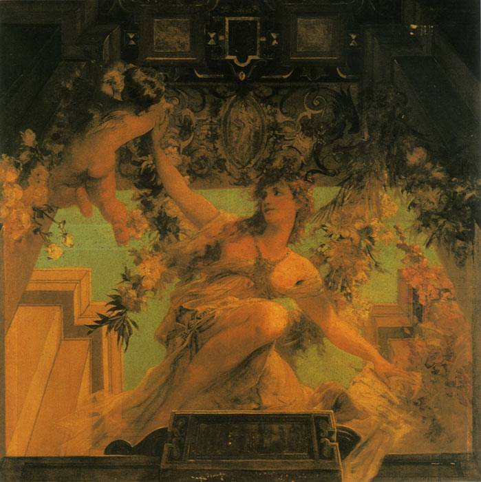 Oil Painting Reproduction of Makart - Symbol of the Merry Life
