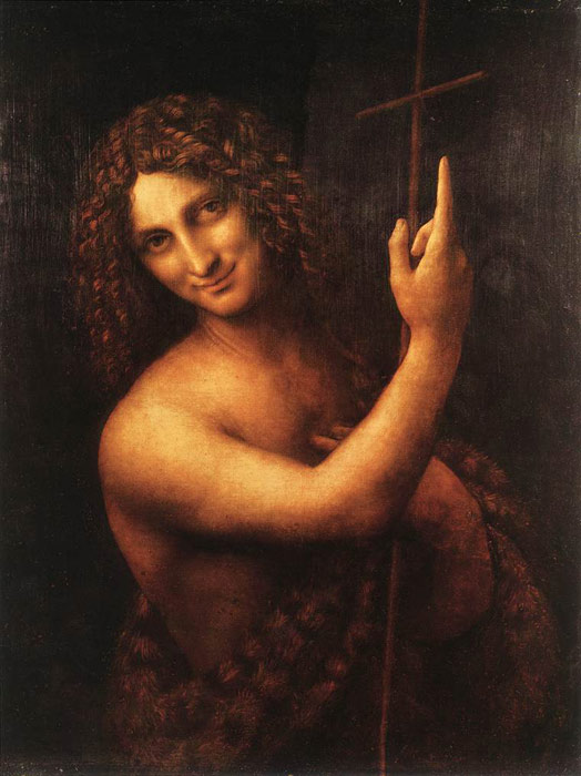 Leonardo da Vinci Oil Painting Reproductions - St John the Baptist