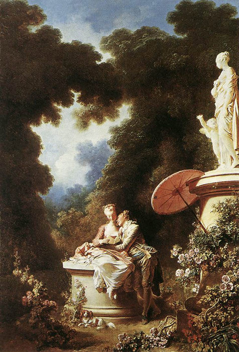 Oil Painting Reproduction of Fragonard- The Confession of Love