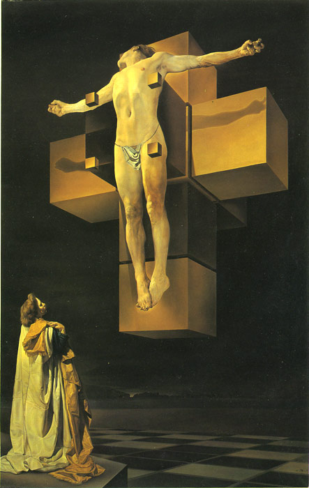 Salvador Dali Oil Painting Reproductions- Corpus Hypercubus /Crucifixion/