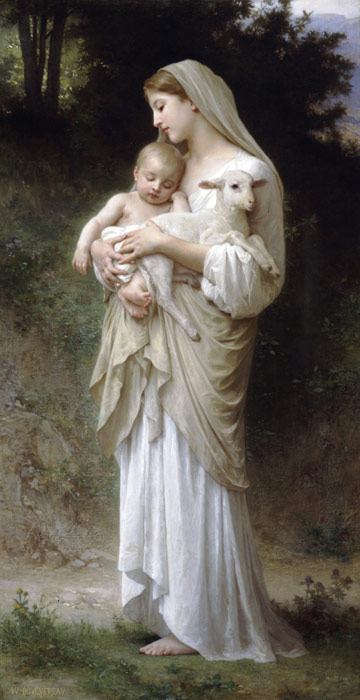 Oil Painting Reproduction of Bouguereau, William - LInnocence [Innocence], Oil Painting Reproduction