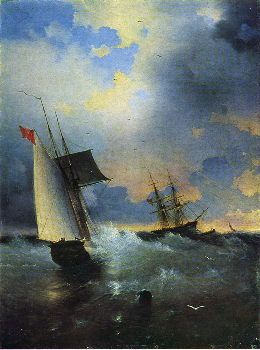 Aivazovsky Oil Painting Reproductions - The Windjammer