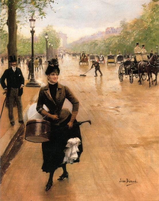 Beraud Oil Painting Reproductions- The Milliner on the Champs