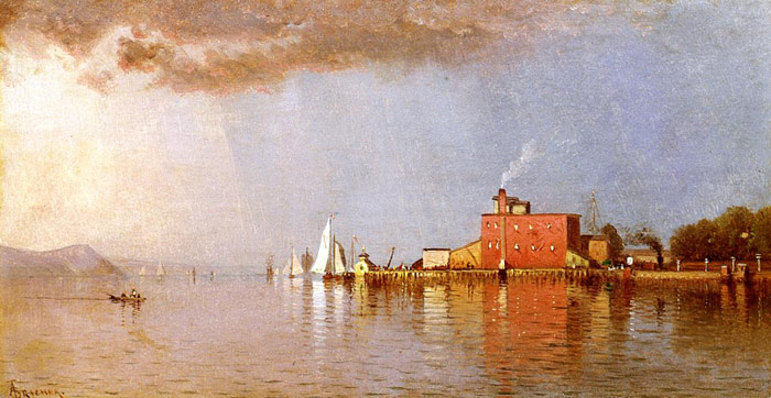 Bricher Oil Painting Reproductions - Along the Hudson