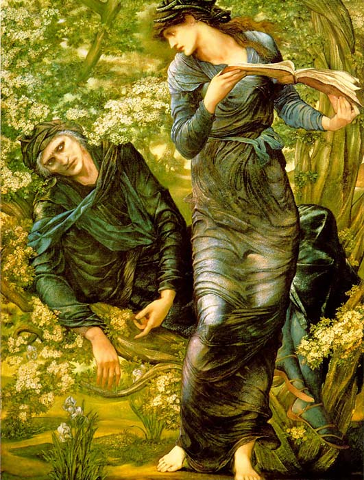 Burne-Jones Oil Painting Reproductions- The Beguiling of Merlin