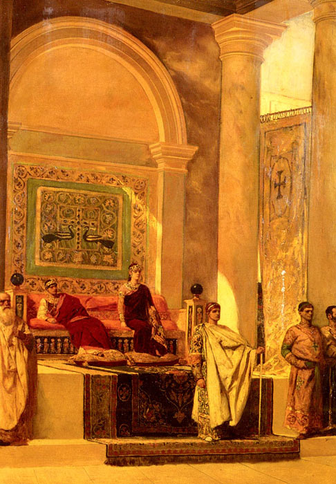 Constant Oil Painting Reproductions - The Throne Room In Byzantium