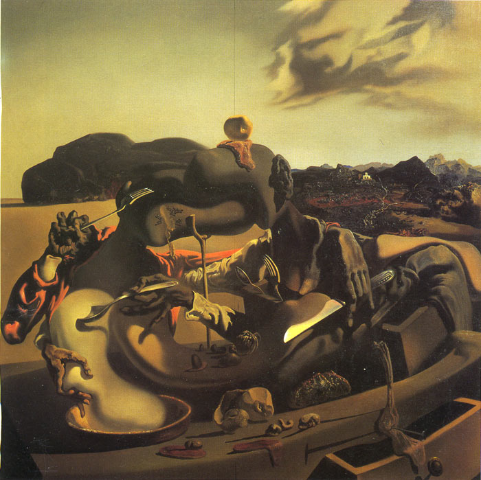 Dali Oil Painting Reproductions - Autumn Cannibalism
