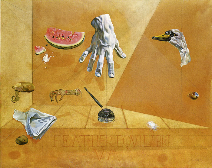 Dali Oil Painting Reproductions - Feather Equilibrium