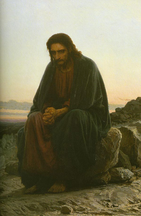 Kramskoy Oil Painting Reproductions- Christ in the Wilderness