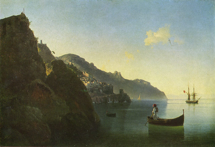 Oil Painting Reproduction of Aivazovsky - The Coast Near Amalfi