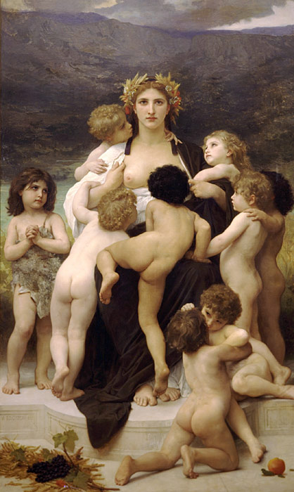 Oil Painting Reproduction of Bouguereau - The Motherland