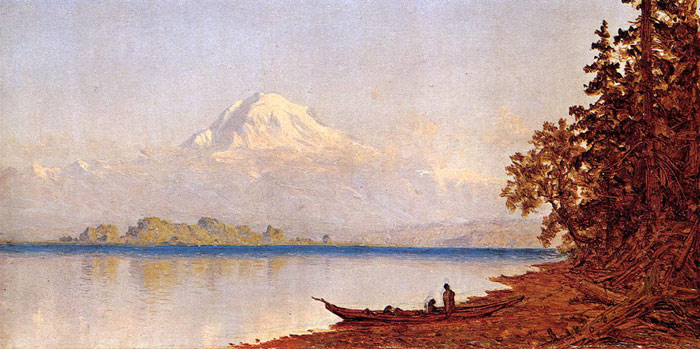 Oil Painting Reproduction of Gifford- Mount Ranier, Washington Territory