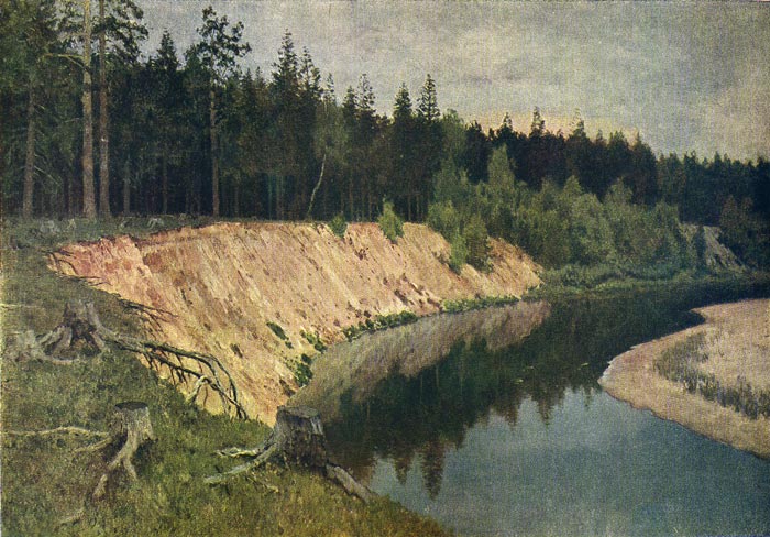 Oil Painting Reproduction of Levitan- A Forest Coast