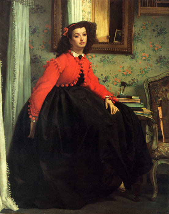 Tissot Oil Painting Reproductions- Portrait of Mlle. L.L.