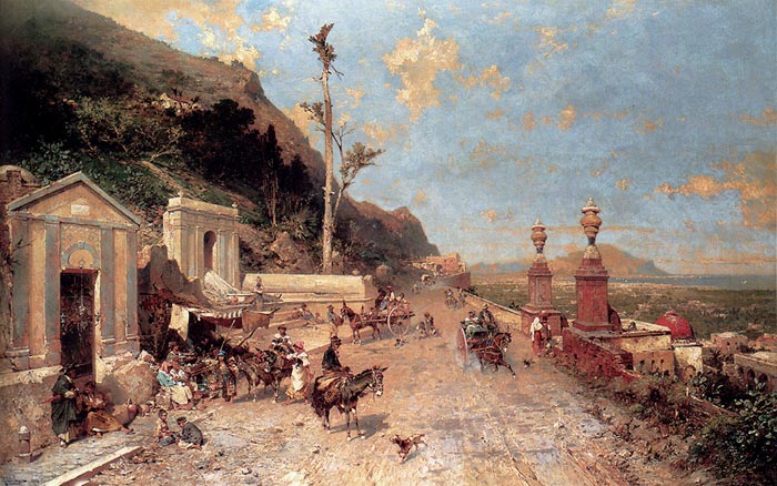 Unterberger Oil Painting Reproductions- La Strada Monreale