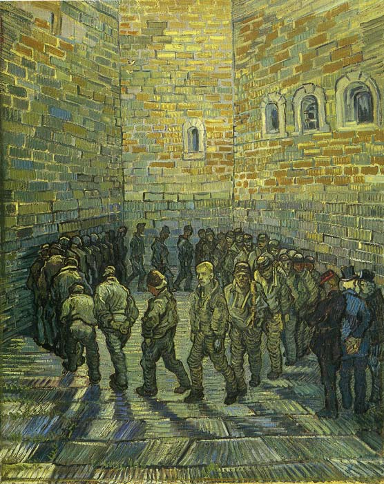 Vincent van Gogh Oil Painting Reproductions - The Prison Courtyard