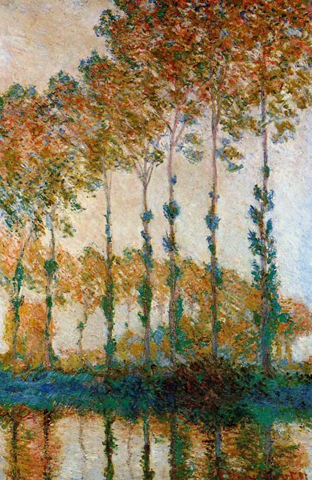 Monet Oil Painting Reproductions - Poplars on the Banks of the River Epte