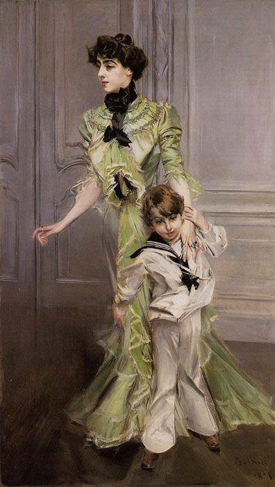 Oil Painting Reproduction of Boldini- Portrait of Madame Georges Hugo