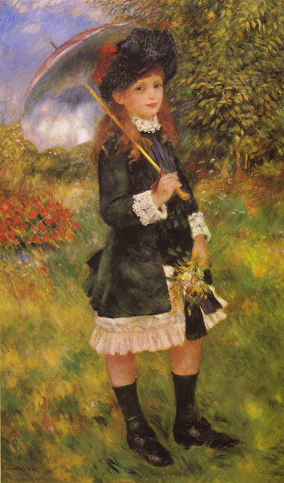 Oil Painting Reproduction of Renoir- Girl with a Parasol