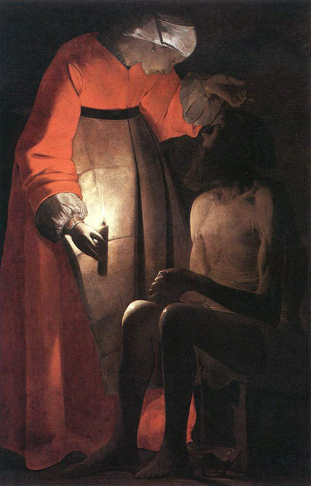 Georges de La Tour Oil Painting Reproductions- Job mocked by his wife