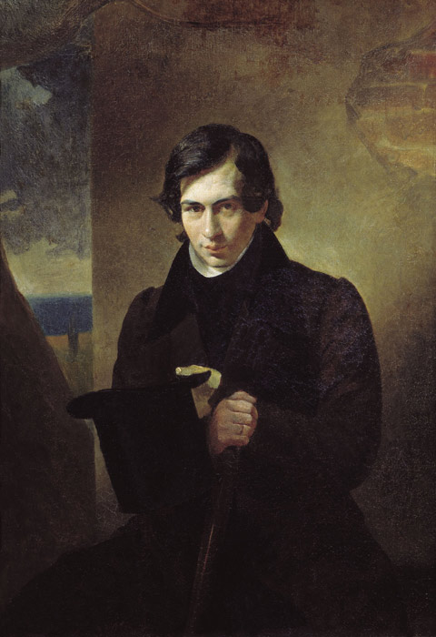 Oil Painting Reproduction of Brullov - Portrait of Writer Nestor Vasilevich Kokolnik