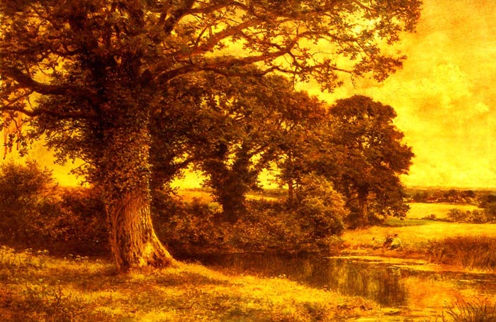 Benjamin Williams Leader Oil Painting Reproductions- A Woodland Pool
