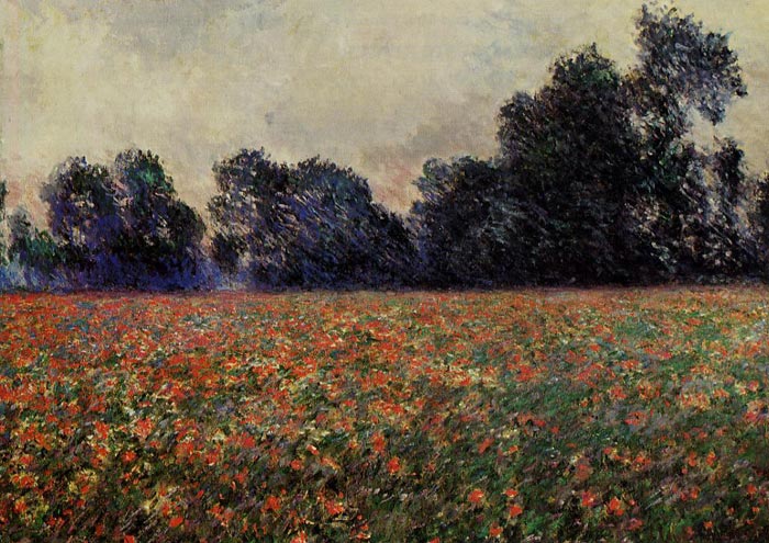 Monet Oil Painting Reproductions - Poppies at Giverny