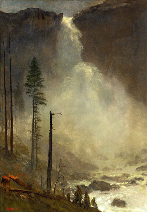 Art reproduction of Bierstadt - Nevada Falls