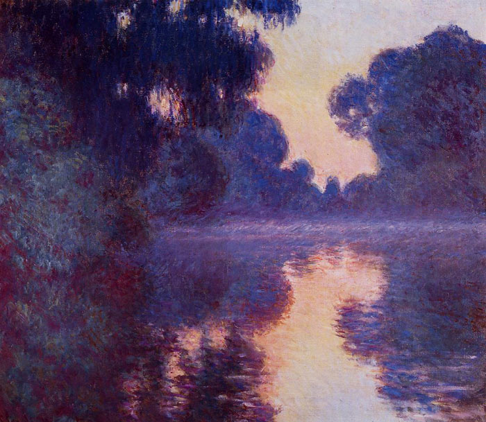 Oil Painting Reproduction of Monet- Arm of the Seine near Giverny at Sunrise