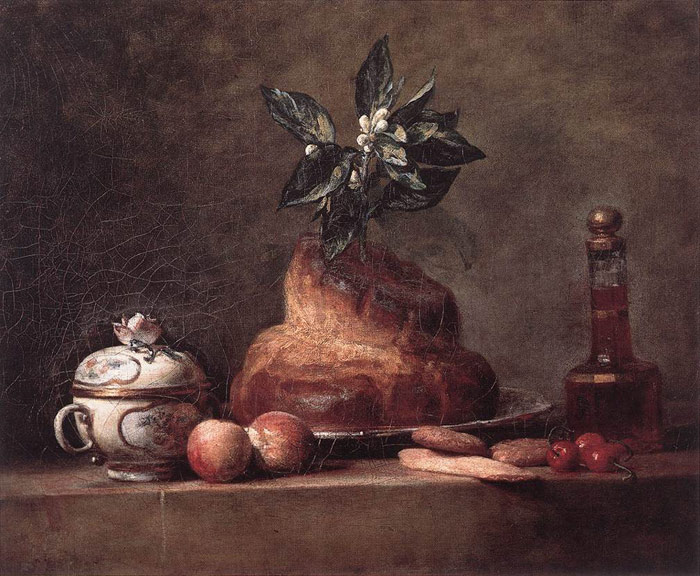 Chardin Oil Painting Reproductions- La Brioche [Cake]