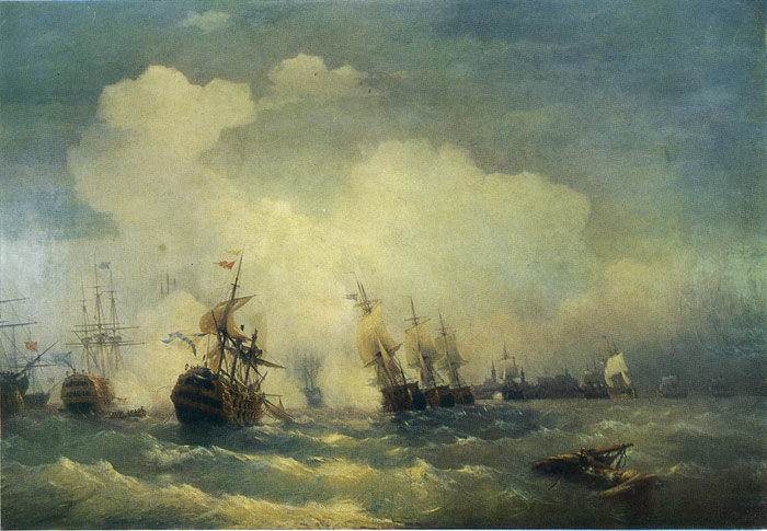 Aivazovsky Oil Painting Reproductions - The Battle of Revel