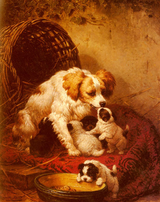 Ronner-Knip Oil Painting Reproductions - The Happy Family