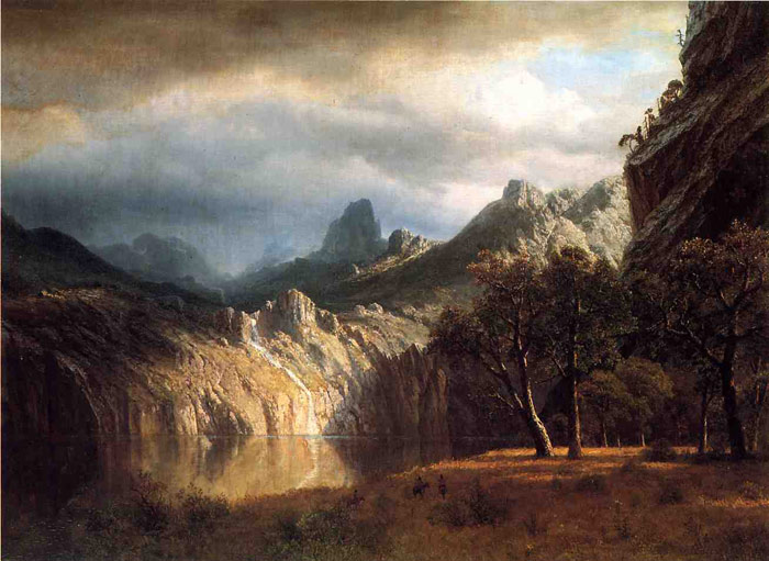 Oil Painting Reproduction of Bierstadt - In Western Mountains