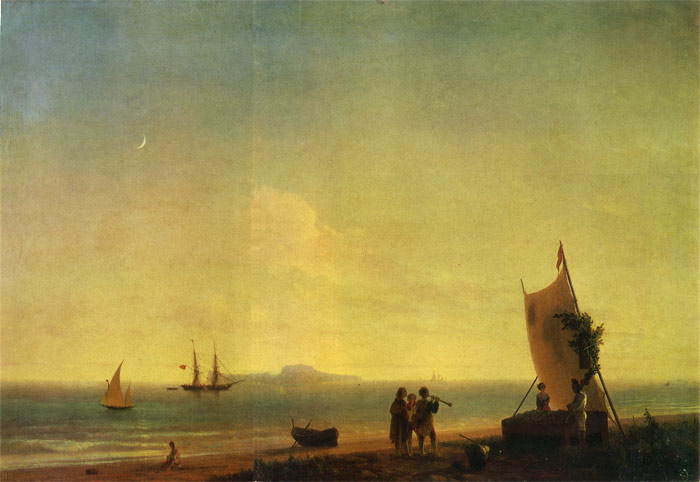 Aivazovsky Oil Painting Reproductions - View of Capri