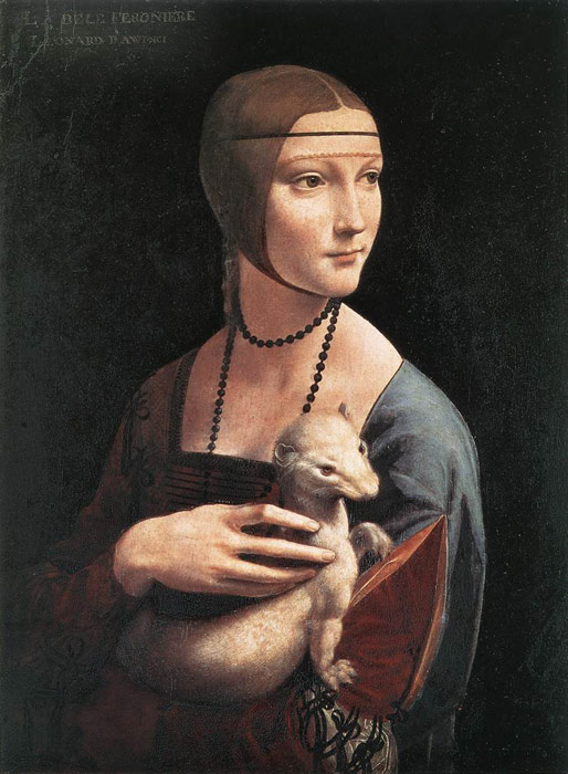 Leonardo da Vinci Oil Painting Reproductions - Portrait of Cecilia Gallerani