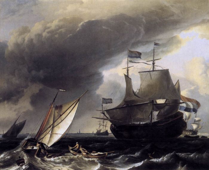 Backhuysen Reproductions - Dutch Vessels on the Sea at Amsterdam