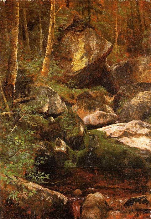 Bierstadt Oil Painting Reproductions - Forest Stream