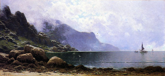 Bricher Oil Painting Reproductions - Mist Clearing, Grand Manan