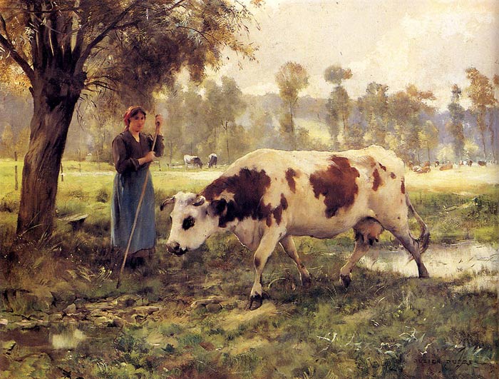Dupre Oil Painting Reproductions- Cows At Pasture
