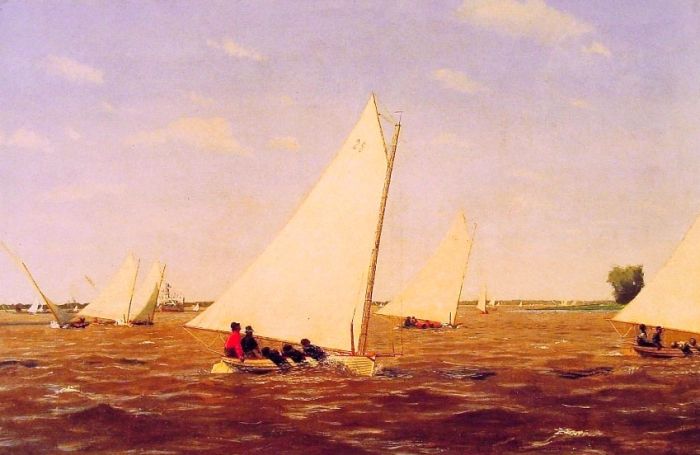 Eakins Reproductions - Sailboats Racing on the Delaware
