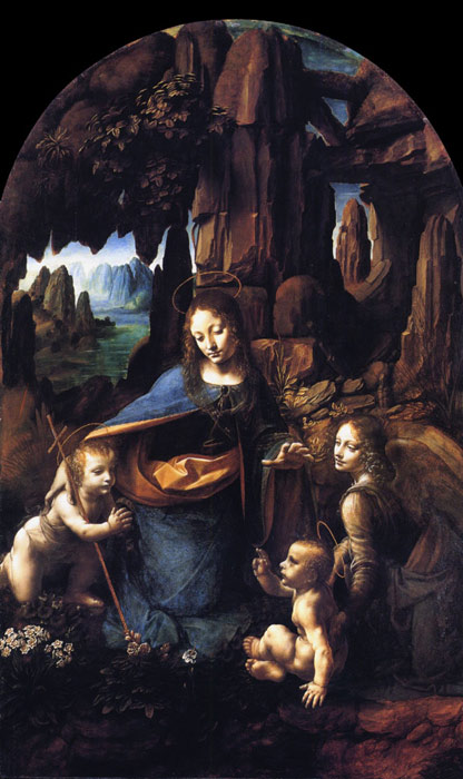Leonardo da Vinci Oil Painting Reproductions - Virgin of the Rocks