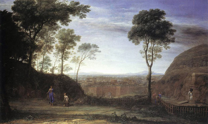 Lorrain Oil Painting Reproductions- Landscape with Noli Me Tangere Scene