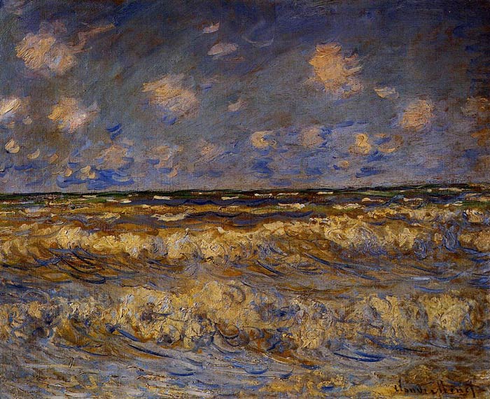 Monet Oil Painting Reproduction of - Rough Sea