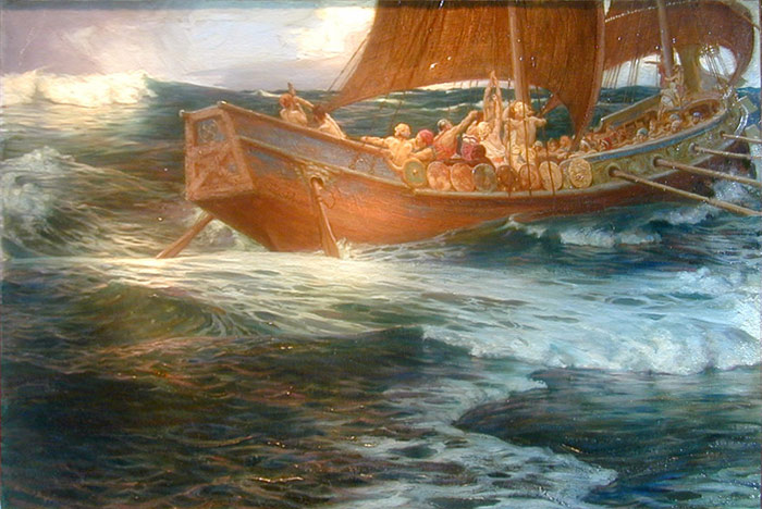 Oil Painting Reproduction of Draper- Wrath of the Sea God