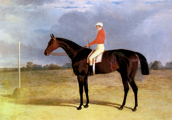 Oil Painting Reproduction of Herring - A Dark Bay Racehorse with Patrick Connolly Up