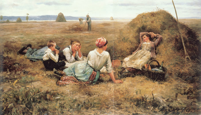 Oil Painting Reproduction of Knight- The Harvesters Resting